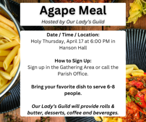 Agape Meal 2025